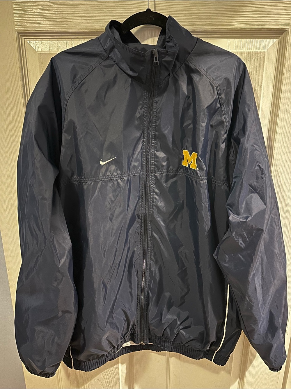 Vintage Y2K Nike Team Michigan Wolverines Full Zip Windbreaker Jacket XL